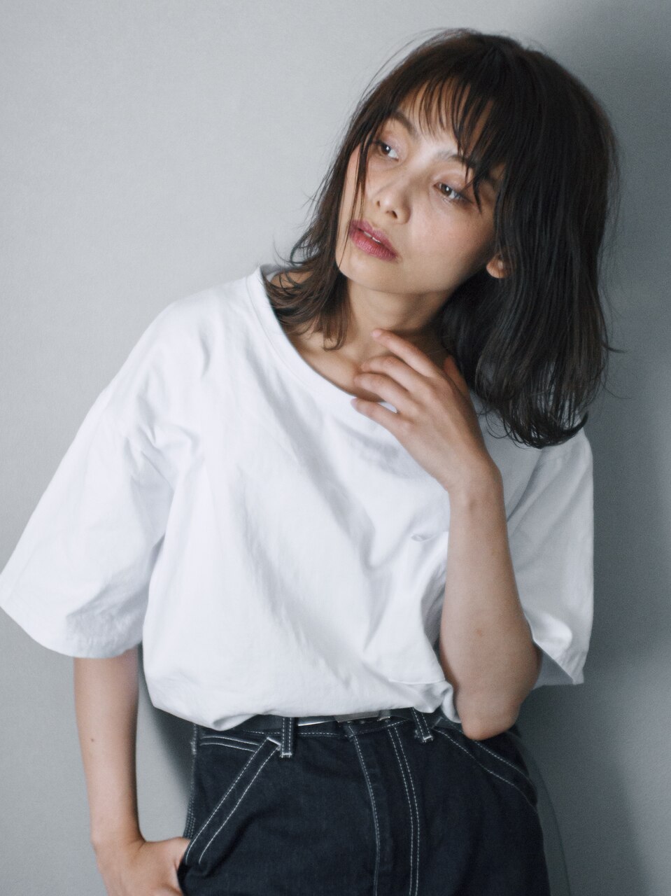 シースルーバング×くせ毛風外ハネボブ