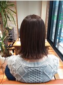 1月　肩につく外ハネロブ　スタイル