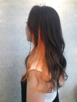 アジールヘア 赤羽駅南口店(agir hair) orangeイヤリングカラーインナーカラーカラートリートメント