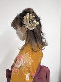【Bellecoupes】岡本真由美 卒業式 袴着付け ヘアセット