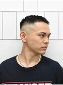 スキンフェード束間無造作ベリショ