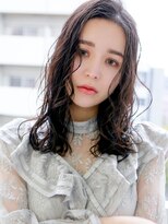 ラフィスヘアーベル 九大学研都市店(La fith hair Belle)&nbsp;【La fith】無造作ウェーブスタイル