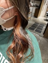 へアサロンアンドカフェガーデン(hair salon&cafe GARDEN)&nbsp;インナーカラー/ケアブリーチ/オレンジ/オリーブカラー