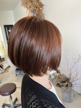 レポヘアー(Repos hair) 20代30代40代髪質改善ナチュラルボブ艶感ピンクアッシュ