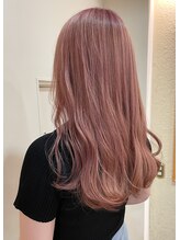 ヘアーズルネッタアベノ(HAIR'S Lunetta abeno) ピンクベージュカラー【HAIR'S Lunetta 井上】