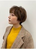 ぱっつん前髪ショート