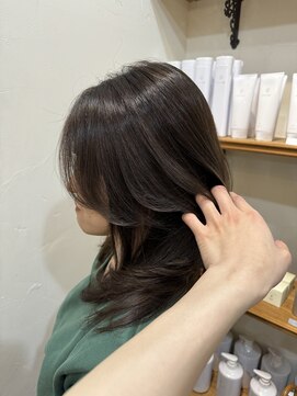 ゴーシェン 津田沼本店(Goshen) ロングハイレイヤー×アッシュブラウン