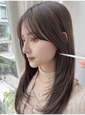 【ほお骨隠し】小顔前髪シースルーバング顔周りカット