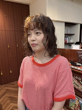 スタニング 渋谷(STUNNING.) ミディアムパーマ パーマ 大きめカールパーマ