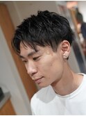 大人男子ヘア フェザーショート 軽めショート 刈り上げ メンズ