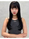 レイヤーロング/ヘルシースタイル/韓国ヘア/ベビーピンク/新宿