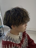 フェイス 大船(FACE)&nbsp;波巻きパーマ×ハイライト/koudai