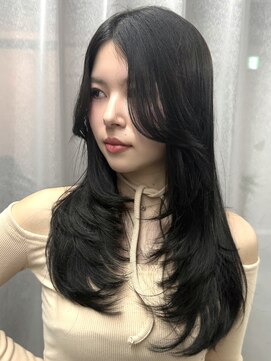 カフネヘアー(Cafune' hair) アッシュブラック×レイヤーカット