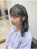 編み込みアレンジ