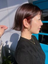 アオトーキョー 二子玉川(ao.tokyo) 外はねミニボブ×Wピンクイヤリングカラー/20代30代40代50代