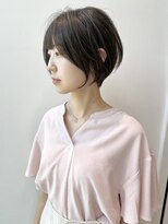 ステア ケース(stair case)&nbsp;大人かわいい髪質改善カラー丸みショートボブ耳かけ