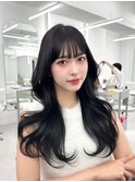 前髪顔まわり韓国ヘアレイヤーカットサイドバンク2wayバンク韓国
