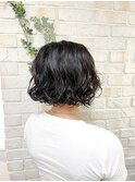 朝楽ボブパーマ