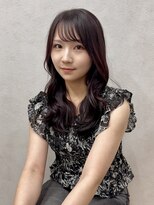 フレーム 博多店(FRAME)&nbsp;ボルドーレッドブラウン×顔周りレイヤーカット【福岡/博多】