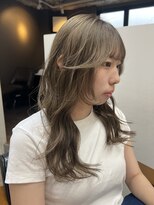 ヌープヘアーアイス(NUUP.hair ici) 夏◎ブリーチなしミルクティーベージュ20代30代透明感カラー