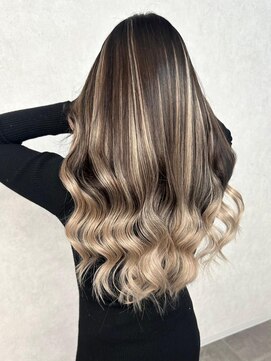 リゲル(rigel) グラデーションバレイヤージュ×シールエクステ