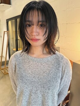 パーク(PARK) ハッシュカットくびれヘアミディアムレイヤースタイル