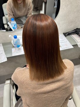 ミディアムヘア/暗めカラー/グランマッシュ/茨木