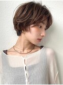 マッシュショートパーマ/ココアベージュ/似合わせカットp上尾