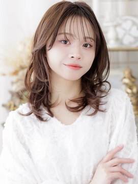 カバーヘア ブリス 志木南口駅前店(COVER HAIR bliss) シースルーバングミディアムハッシュカットa志木20代30代40代