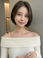 カバーヘア ブリス 上尾西口店(COVER HAIR bliss)&nbsp;ダークアッシュブラウンレイヤーショートボブA13上尾30代40代