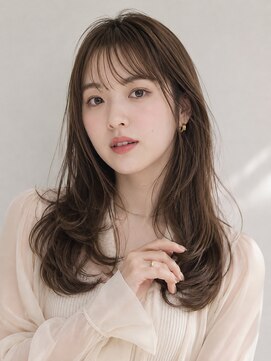アース コアフュール ボーテ 成田店(EARTH coiffure beaute) 韓国風くびれレイヤー × グレージュ
