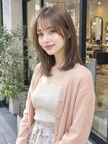 ラナ(LaNA)&nbsp;透け前髪と柔らかな毛先のブラウンミディ