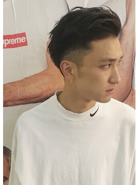 クラン(clan) 刈り上げ2ブロックショート×メンズ