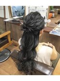 【パーティーヘアセット】編み込みハーフアップアレンジ