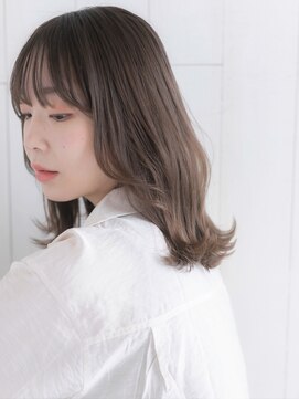 キャリコ(calico) 《calico》*鎖骨ミディアム*韓国ヘア*おろし前髪*ラベージュ*