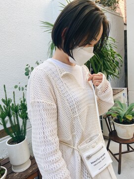 ウォーター 表参道(WATER) ミニボブ カラー 前髪 ショートカット/表参道.南青山