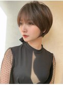 似合わせカットショートボブアースカラーレイヤーカットボブルフ