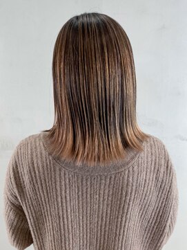 アルバム 池袋(ALBUM) ハイライトミディ_ホワイトグレージュネビージュ_ba371642