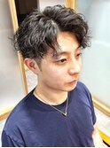 【TRONO 岩田】ツーブロックセンターパートスパイラルパーマ