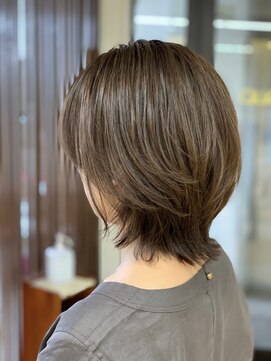 クオリス 上福岡店(QUALIS) 大人美人前髪ボブウルフ外国人風カラーフェミニンモード