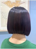 【bellefemin 上原安由那】暖色カラー×縮毛矯正　ぱっつんボブ