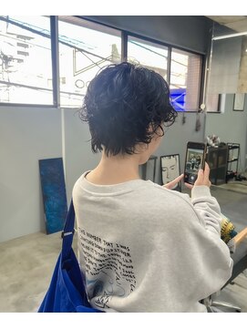 ノード(NODO) 黒髪ショートのニュアンスパーマ