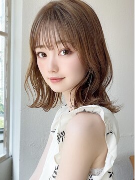 シルクレイ 高田馬場(Silk-lei) 大人かわいいアッシュオリーブこなれミディ/くびれヘア/20代