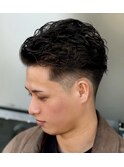 カキアゲパーマ メンズショート 宇都宮 スキンフェード
