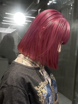 キャロルガーデンズ ボコカ 表参道(Carroll Gardens bococa) カシスピンク　ワインレッド　ボブ