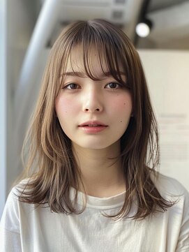 レヴ 草加店(LEV.) 外ハネブルーブラックワイドバング