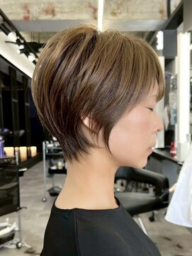 ブレス ヘアデザイン(BLESS hair design) 東静岡ショートボブくびれショートイルミナカラー顔周りレイヤー