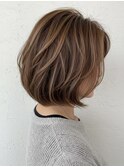 30代40代50代人気★ふんわり艶感レイヤーボブ(天王寺)