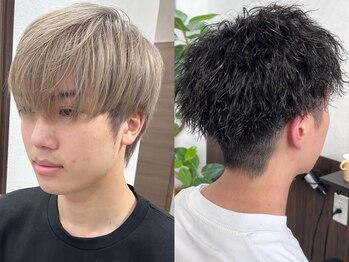 ベルヘアーデザイン 堺東(Belle hair Design)の写真/男性顧客多数来店♪スタイリングの時短やデザイン性に特化したカット＆パーマはクセになること間違いなし！