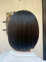 ラパーチェ(La Pace) 30代40代切りっぱなしボブ前髪ありボブ大人ボブ黒髪暗髪ブラウン